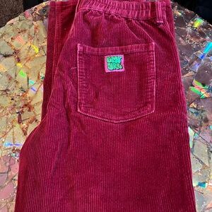 burgundy empyre pants, size L